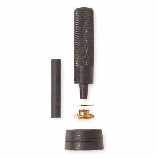 WESTWARD Grommet Kit 3/8, Brass Grommets/Steel Setting Tool 3AB82