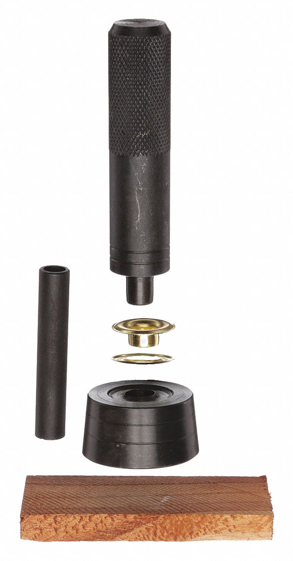 WESTWARD, 3/8, Brass Grommets/Steel Setting Tool, Grommet Kit 3AB82