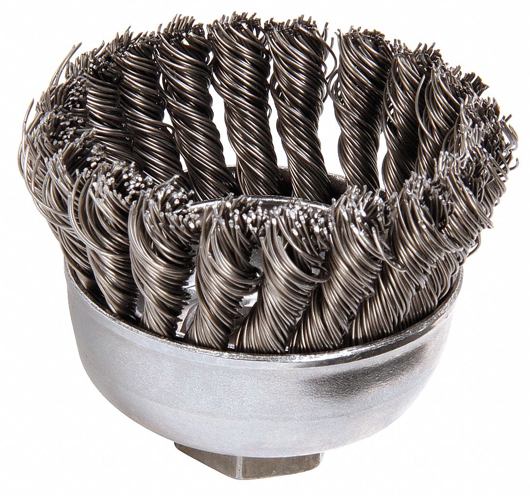 Knot Wire Cup Brush Threaded Arbor
