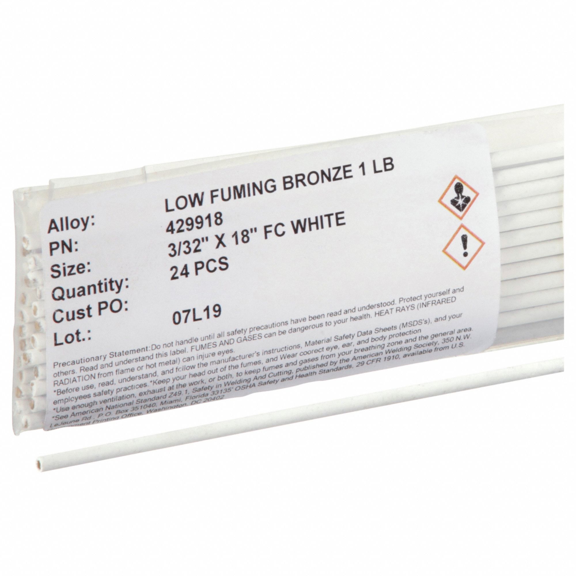 BERNZOMATIC, LowFuming Bronze, 0 Silver, Brazing Alloy 3AC22WB5