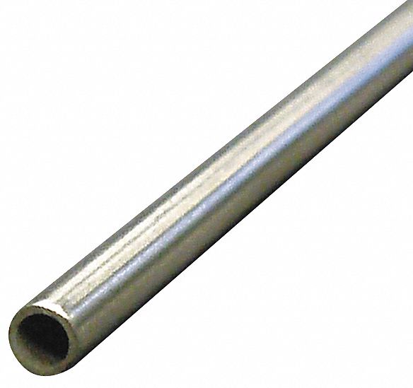 Stainless Steel 316L Seamless Round Tubing 0.035 Wall 72 Length 0.18 ID 1/4 OD 