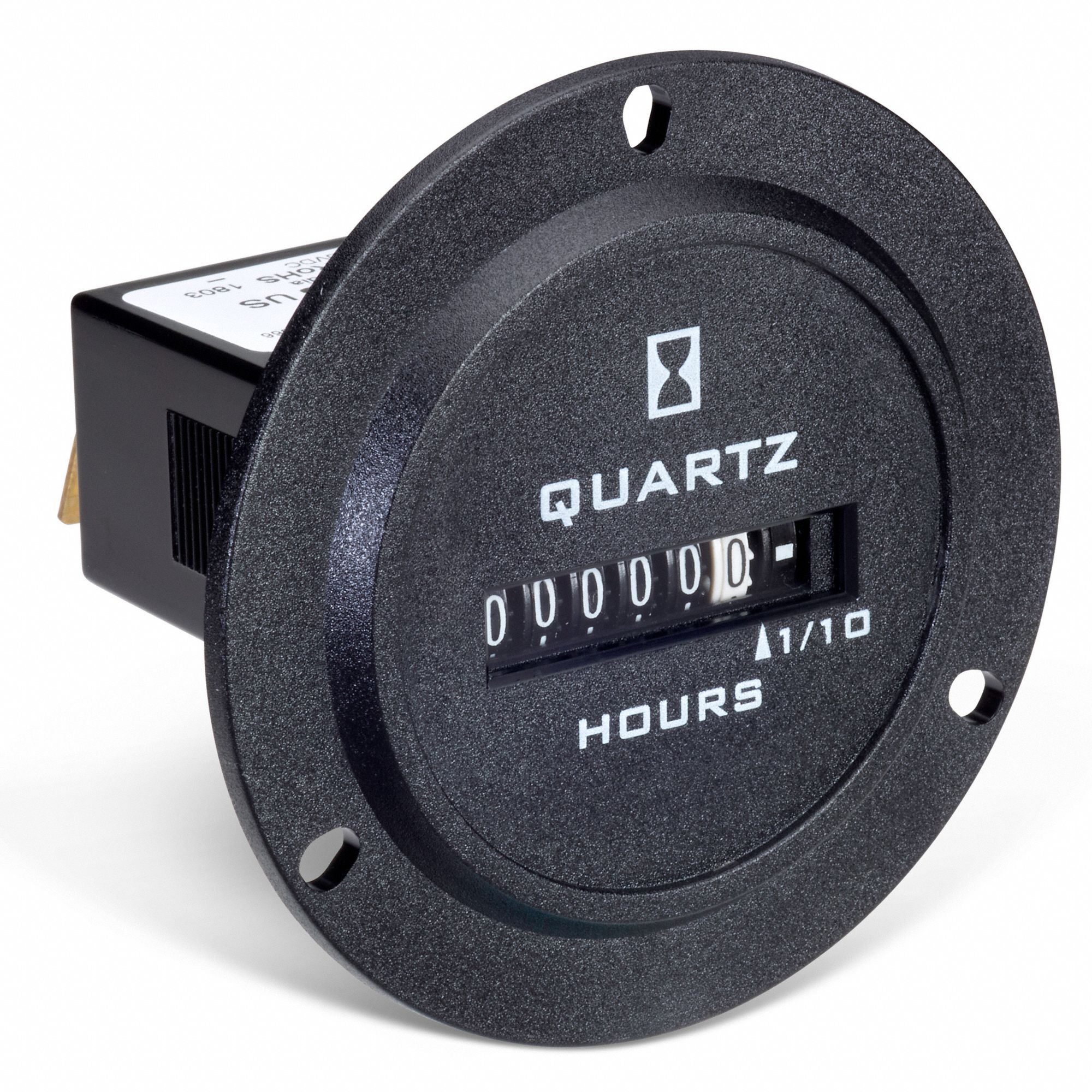 TRUMETER Hour Meter, Electromechanical, Hours/Tenths Display Units