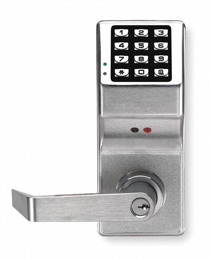 Electronic Keyless Lock: Office with Key Override, Keypad, Zinc Alloy, Lever