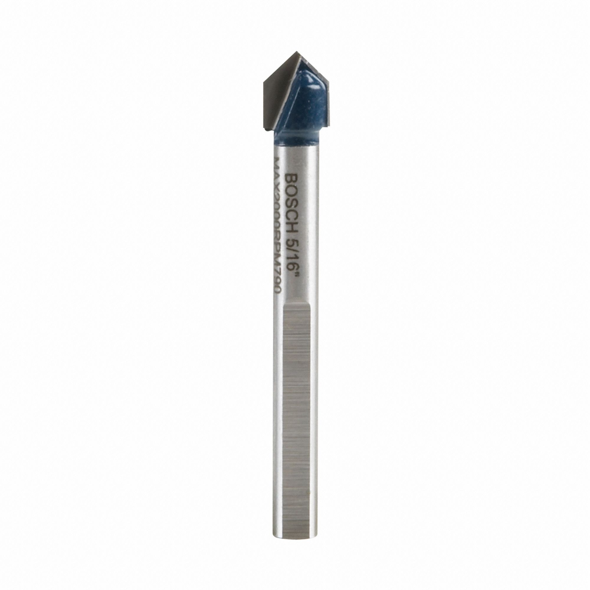 BOSCH, 5/16 in Drill Bit Size, 2 1/2 in Max Drilling Dp, Glass and Tile ...