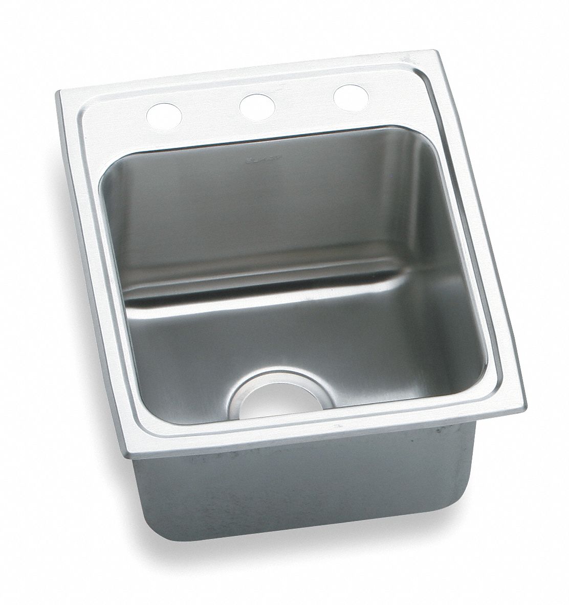 SINGLE BOWL DROP- IN SINK: ELKAY, 17 IN L, 22 IN W, 13 IN X 16 IN BOWL SIZE, 18 GA