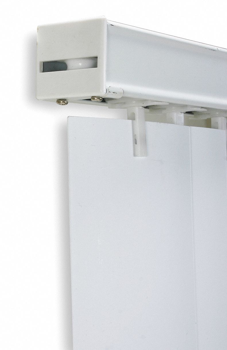 GRAINGER APPROVED 84 in x 66 in PVC Vertical Blinds with Room Darkening