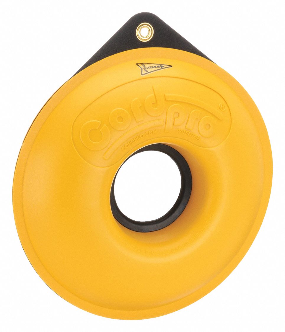 CORDPRO CORD STORAGE REEL ORGANIZER, YELLOW, 12 5/8 DIA, YELLOW - Cord  Storage Reels - WWG3AEP7