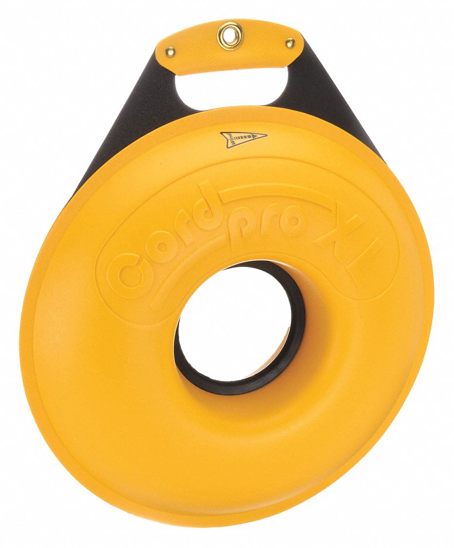 CORDPRO CORD STORAGE REEL, 100 FT OF 10/3 CORD/150 FT OF 12/3 CORD, YELLOW  - Cord Storage Reels - WWG3AEP8