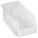 HANG AND STACK BIN, 5½ IN X 10⅞ IN X 5 IN, CLEAR, LABEL HOLDERS, 30 LB LOAD CAPACITY