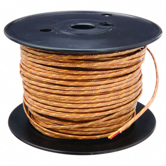 J Type Thermocouple Duplex Wire (AWG 24/20) - Wire insulation: High Temp  Glass, Wire type: Solid, Wire diameter: 0,510 mm (24 AWG), Accuracy: class  2, Lenght: 30 m (100 ft) :: OMEGA Engineering