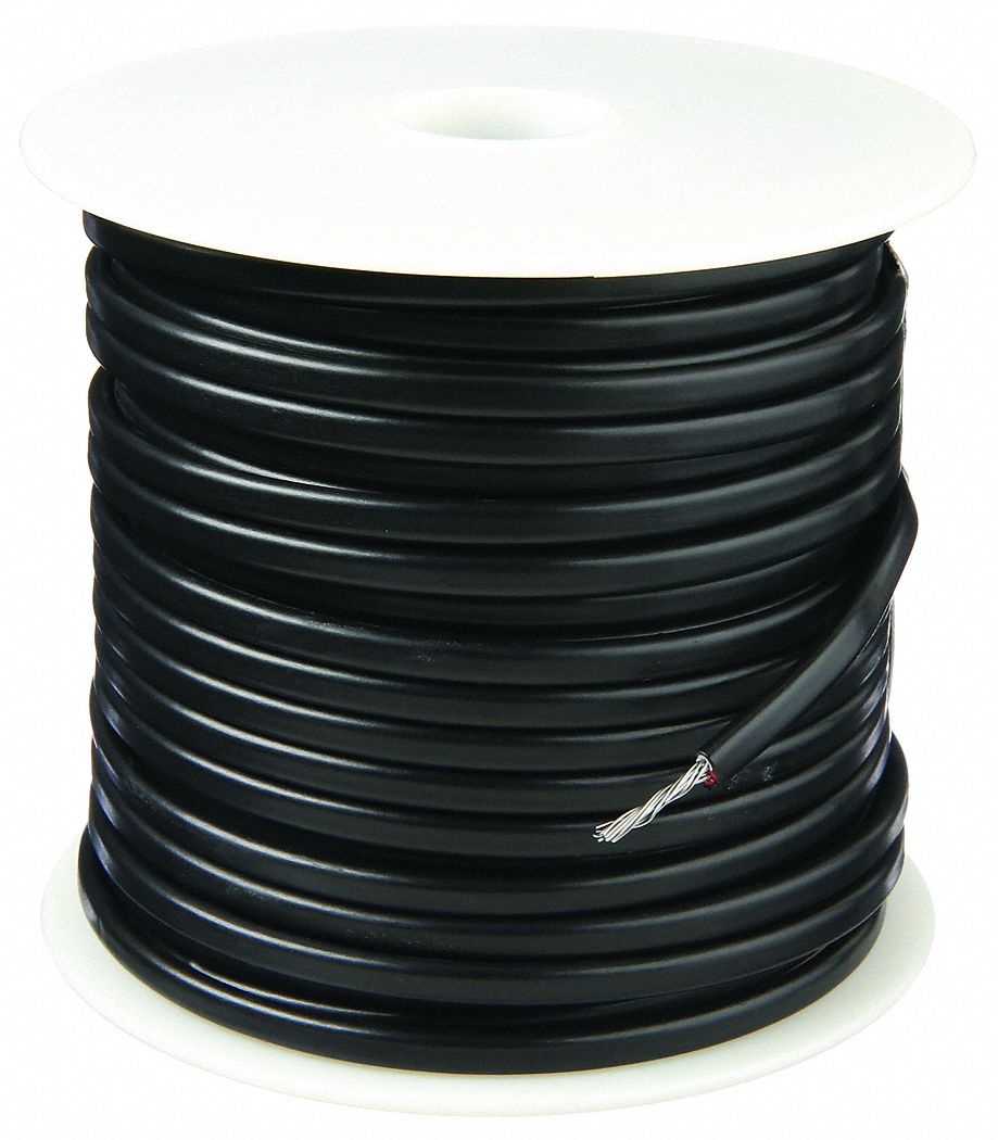 THERMOCOUPLE EXTENSION WIRE, TYPE JX, 20 AWG WIRE SIZE, 100 FT WIRE L, STRANDED, PVC, BLACK