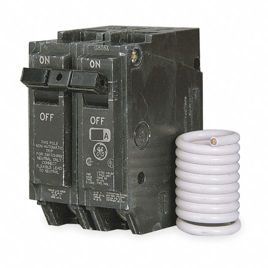 GE Miniature Circuit Breaker, Amps 30 A, Circuit Breaker Type Switched
