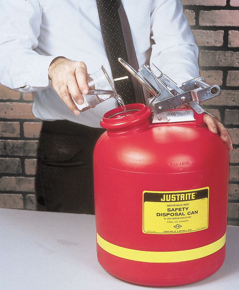 Justrite 12751 2 Gallon Capacity, 12.00" O.D X 14.75" H Size
