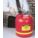 LIQUID SAFETY DISPOSAL CAN, 5 GAL, RED, PE/SS, 20 IN H, 12 IN OD, FOR CORROSIVES/FLAMMABLES