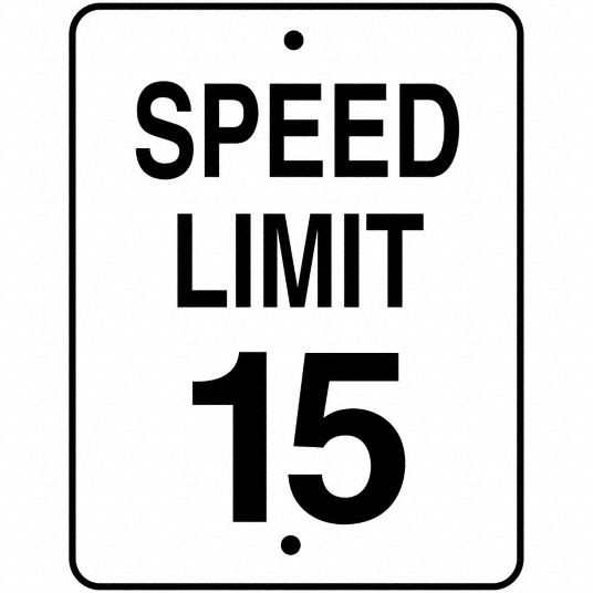Traffic Sign, MUTCD Code R2-1, Rectangle, Aluminum, Sign Background ...