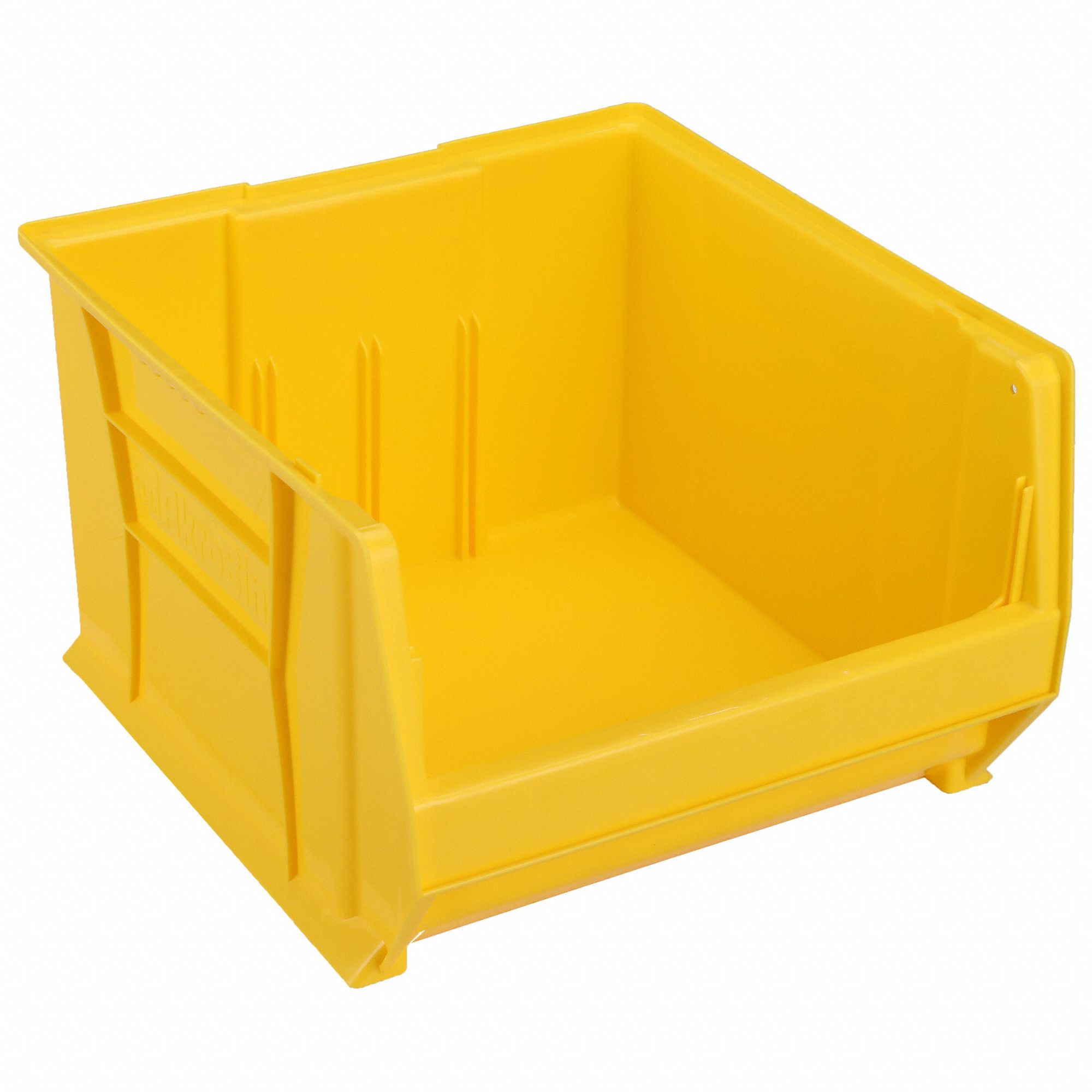 SUPER SIZE BIN, 20 IN OVERALL L, 18⅜ IN X 12 IN, YELLOW, STACKABLE