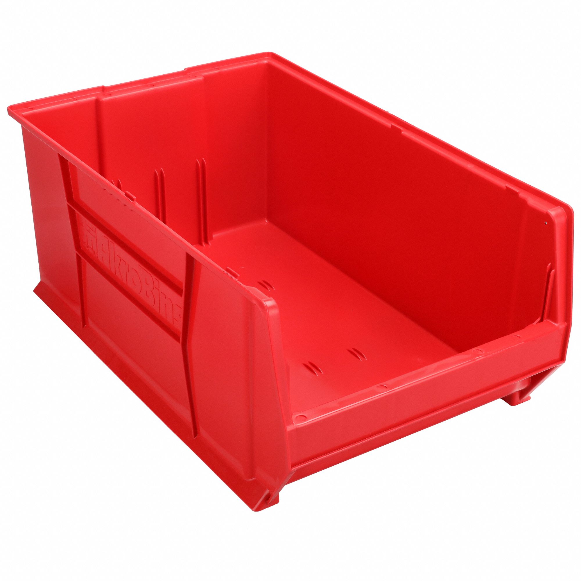 SUPER SIZE BIN, 29¼ IN OVERALL L, 18⅜ IN X 12 IN, RED, STACKABLE