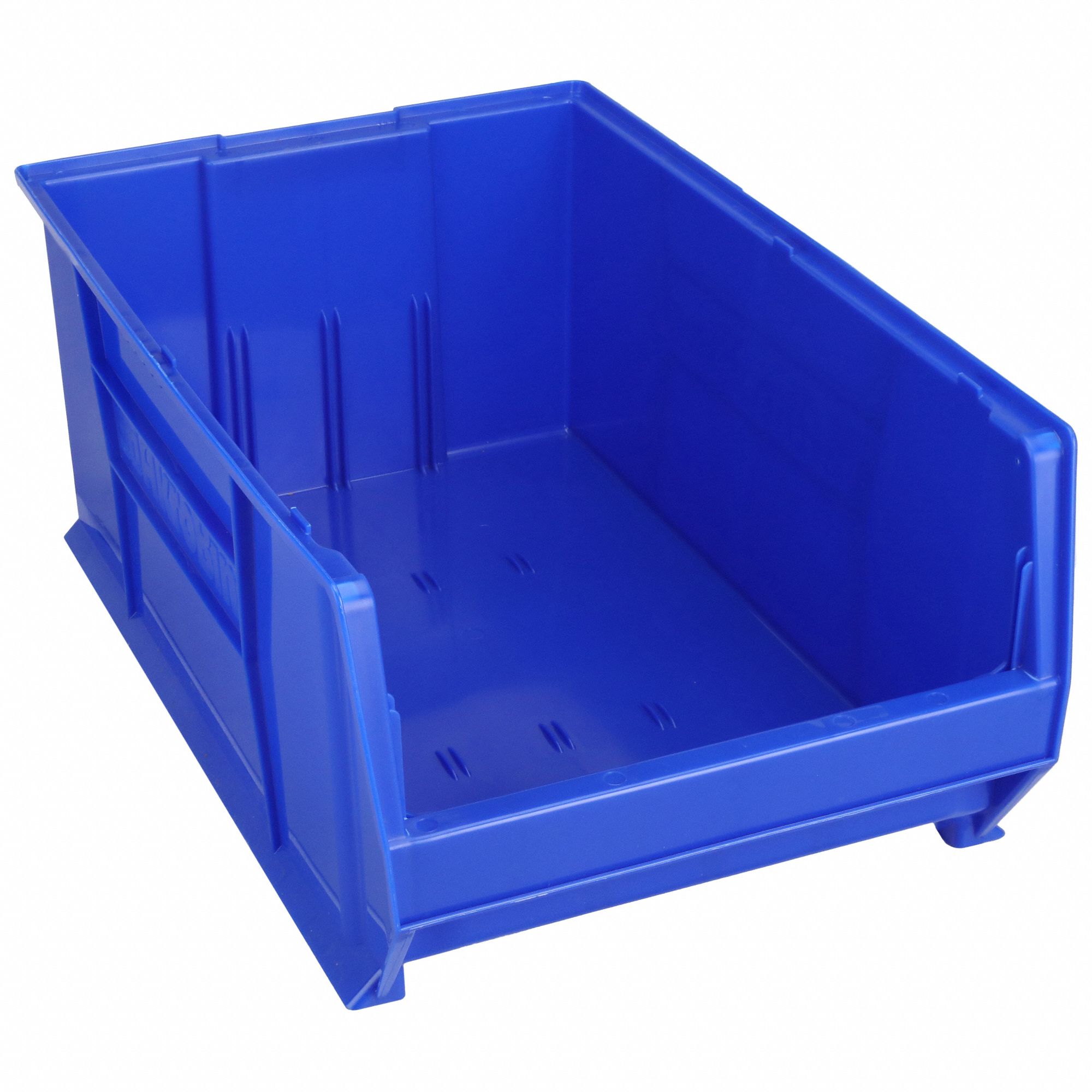 SUPER SIZE BIN, 29&frac14; IN OVERALL L, 18⅜ IN X 12 IN, BLUE, STACKABLE