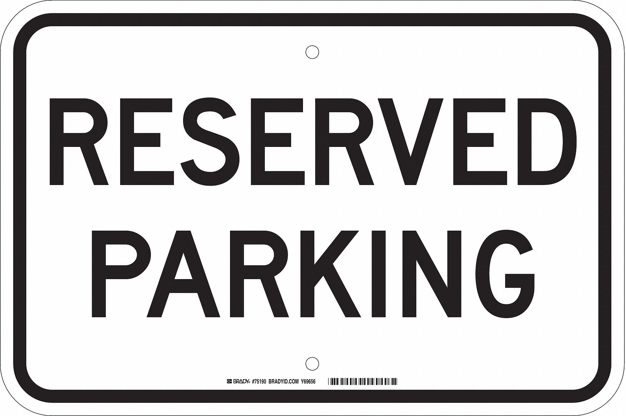 Parking Sign, 12"H, 18"W, Fiberglass