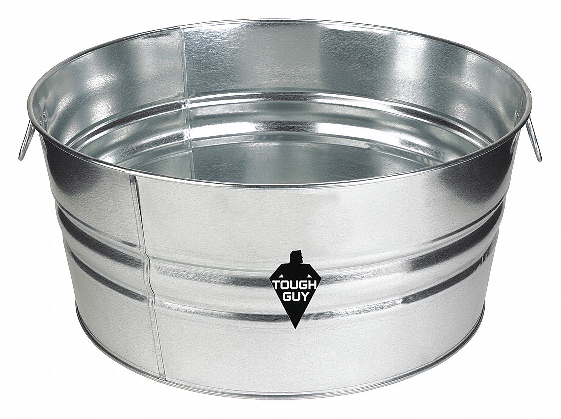 UTILITY TUB,11 GAL,SILVER
