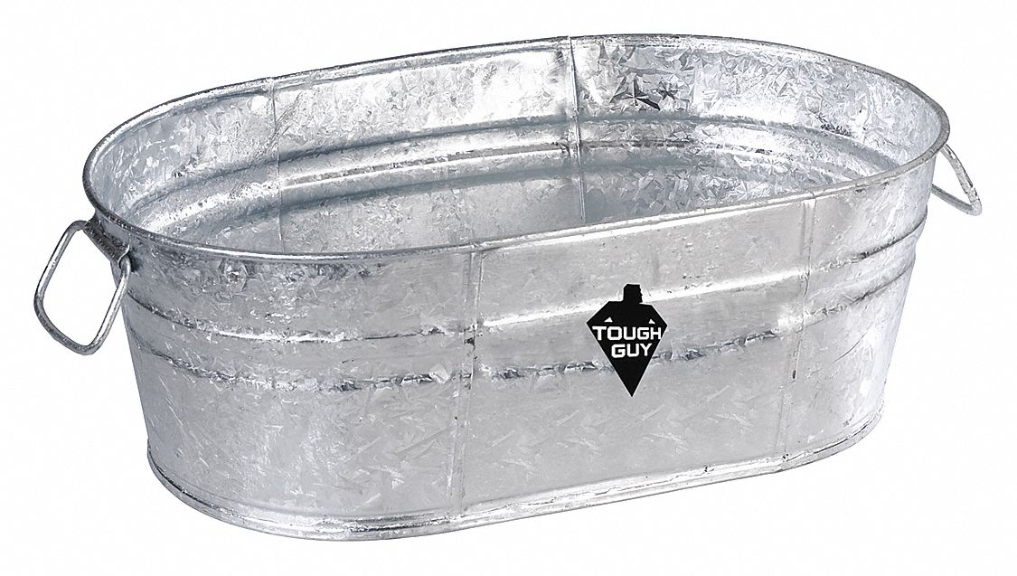 UTILITY TUB,2 GAL,SILVER