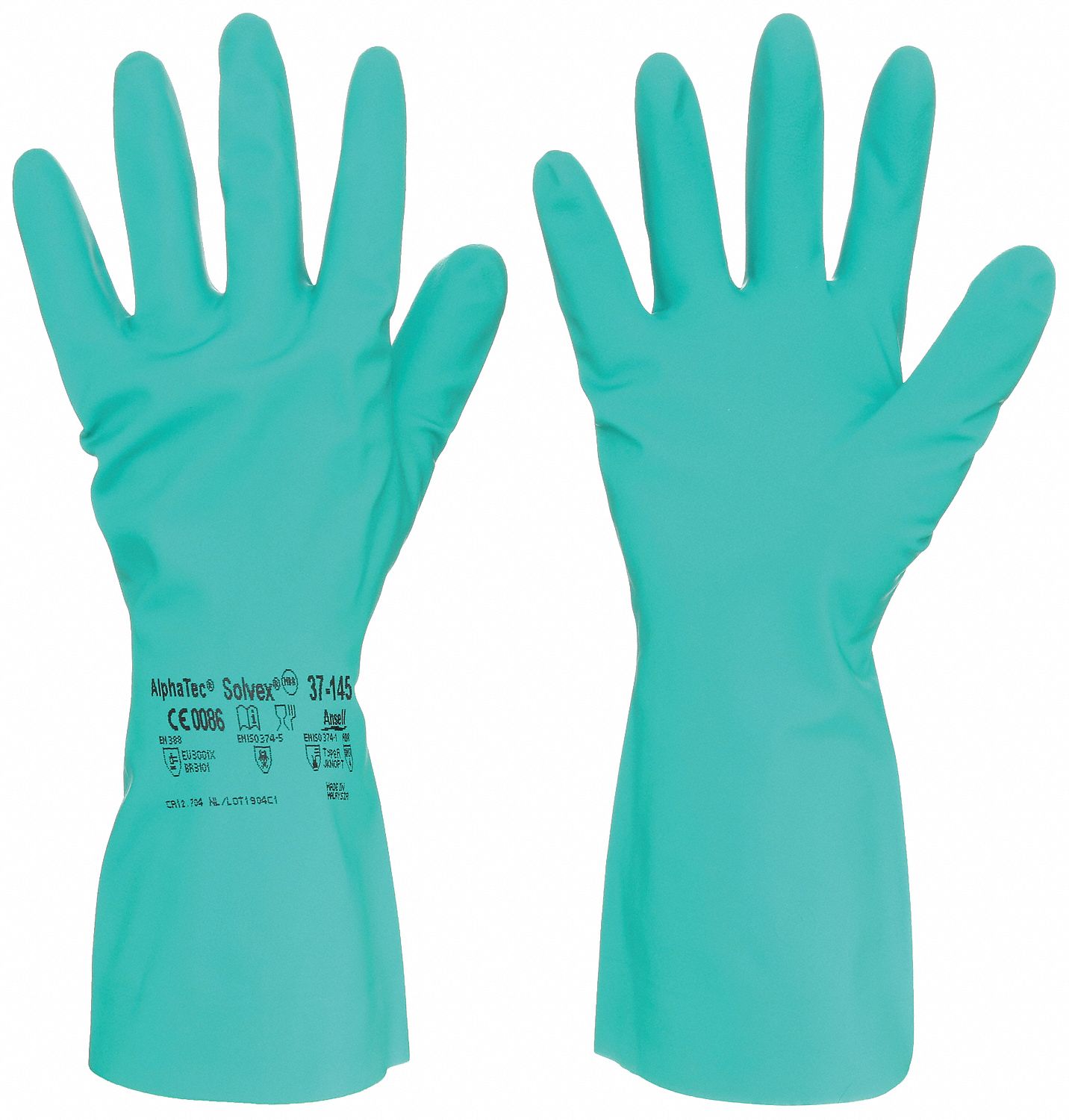 11 mil Glove Thick, 13 in Long, Chemical Resistant Gloves