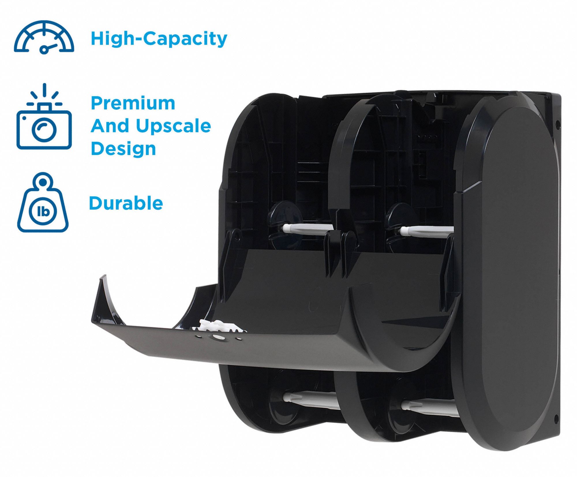 Toilet Paper Dispenser, Compact(R), Black, Coreless, (4