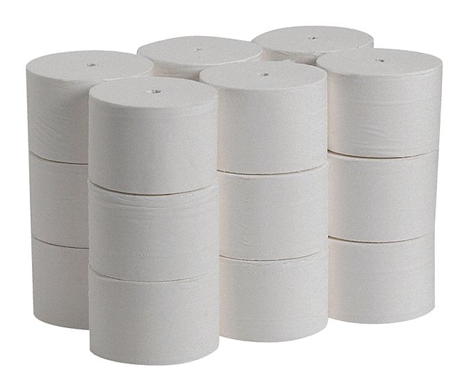 Toilet Paper Roll: 2 Ply, 1, 125 Sheets, 375 ft Roll Lg, 5 3/4 in Roll Dia., 18 PK
