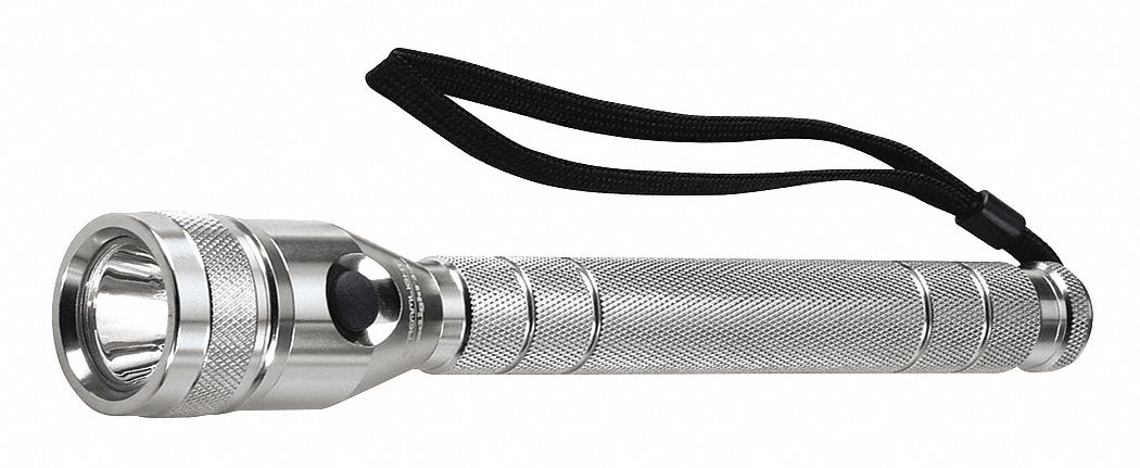 Handheld Flashlight: AA Battery, LED, 8.6 in Lg, 95 lm Max Lumens ...