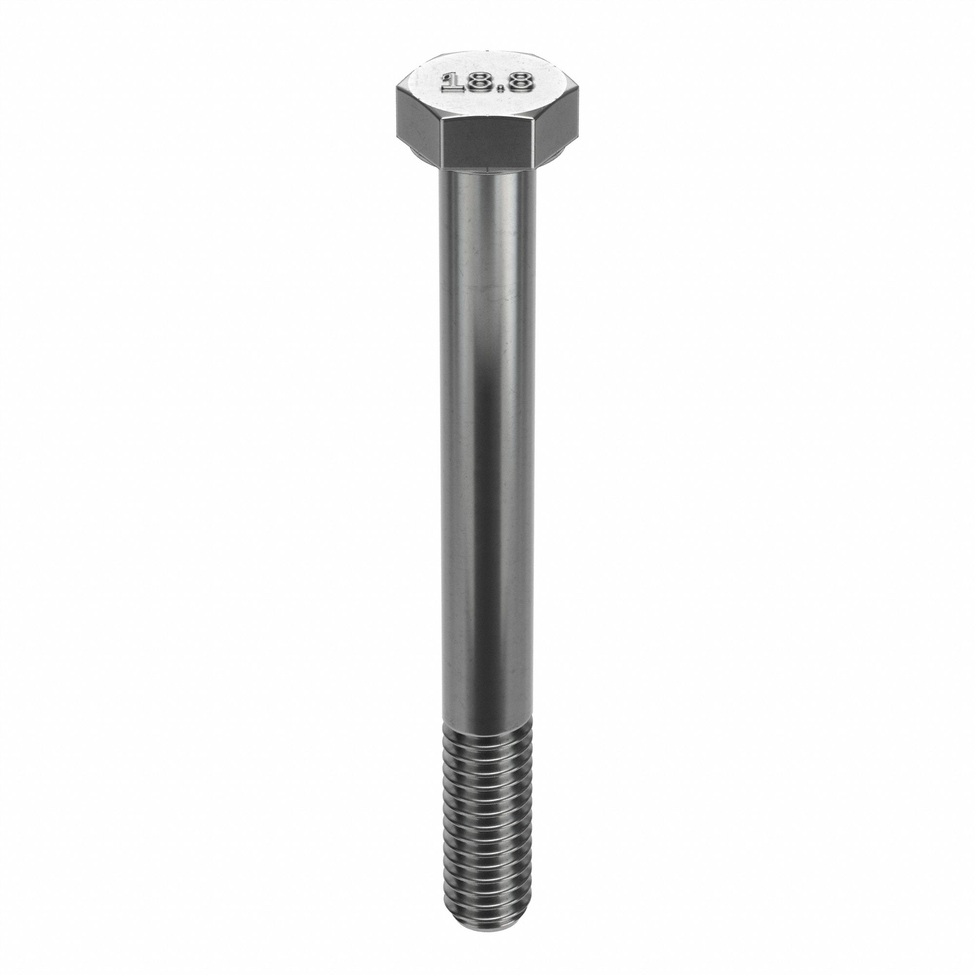 HEX HEAD CAP SCREW, STAINLESS STEEL, UNC, A2, PLAIN FINISH, 5/16