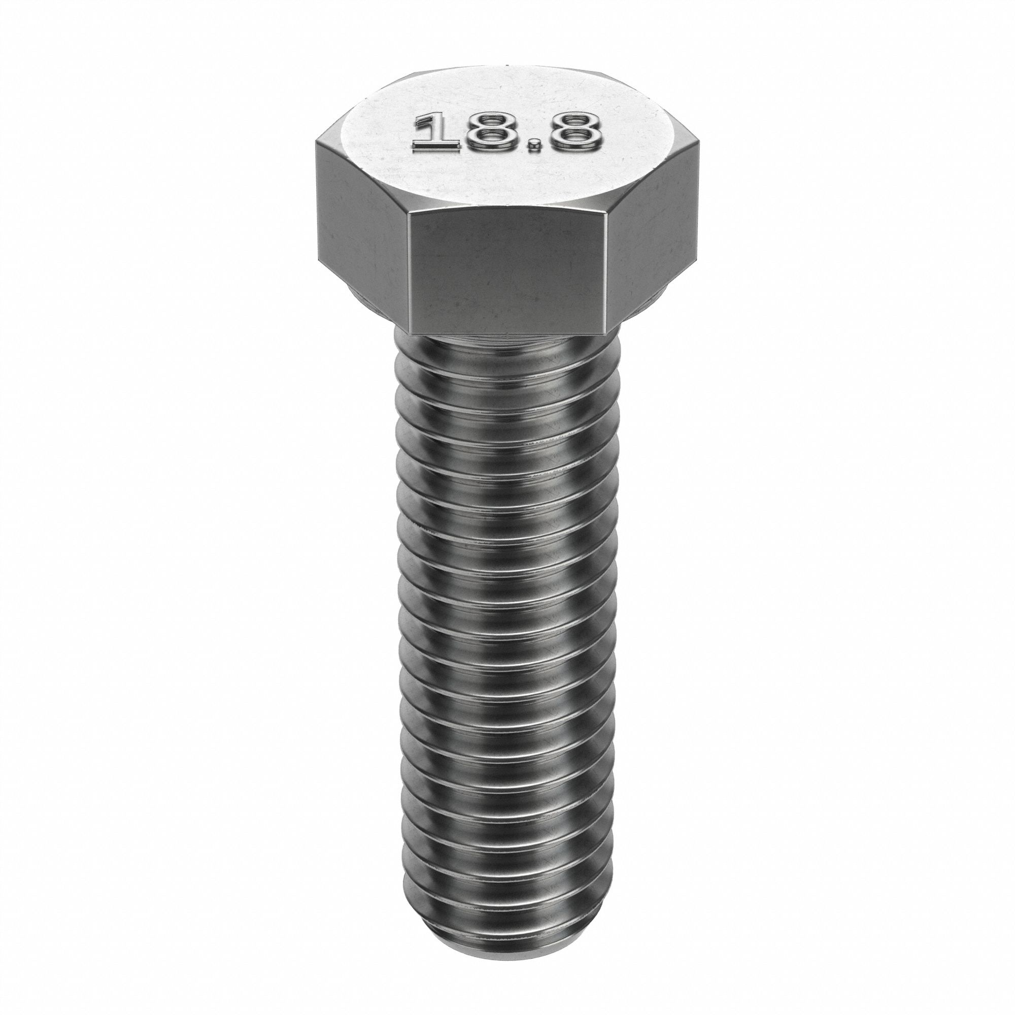HEX HEAD CAP SCREW, STAINLESS STEEL, A2, PLAIN, ⅜