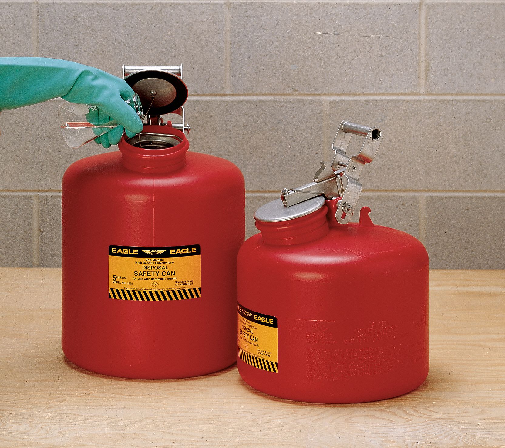 3AW63 - Disposal Can 5 Gal. Red Polyethylene