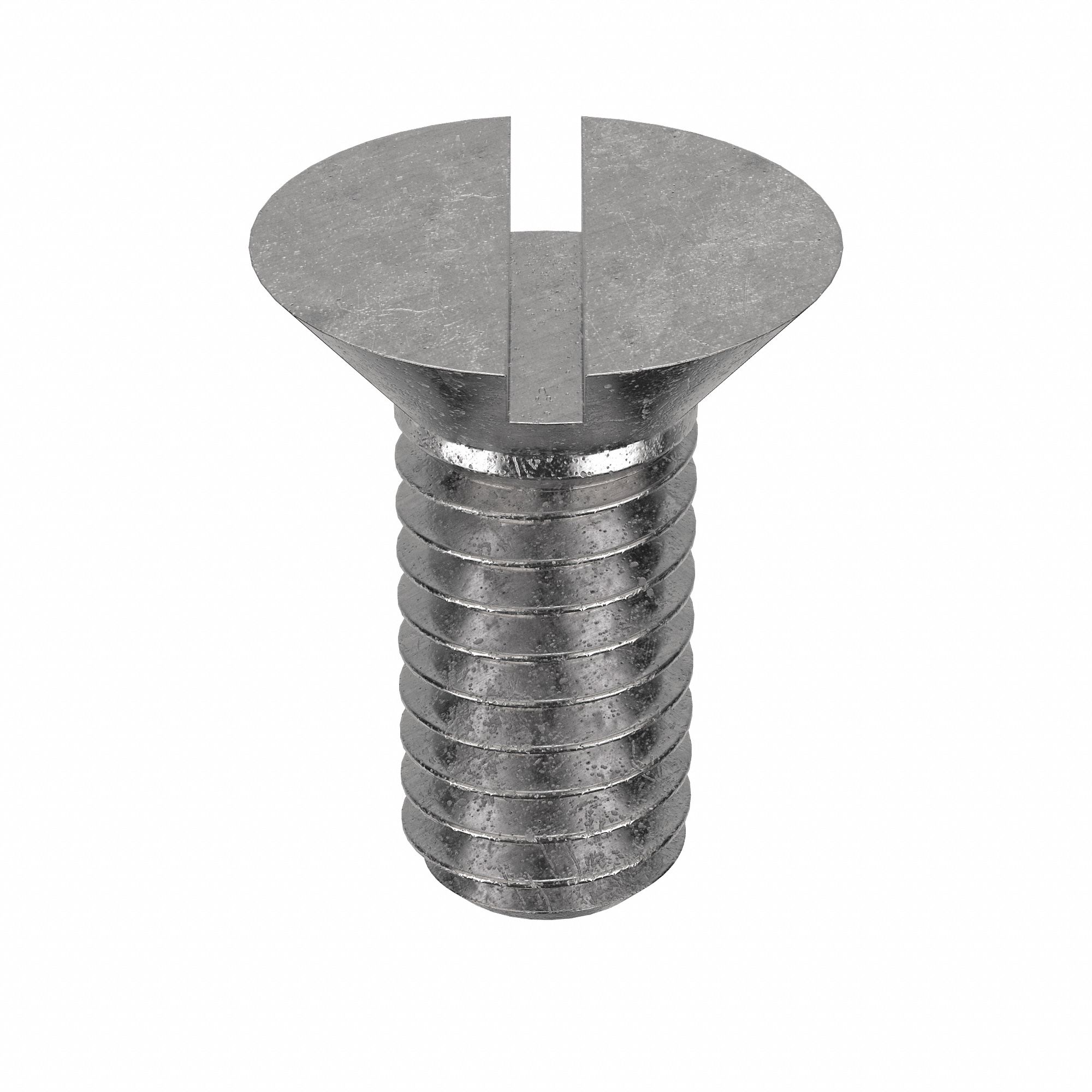 Machine Screw: 5/16"-18 Thread Size, 3/4 in Lg, 18-8, Stainless Steel, Plain, Flat, Slotted, 25 PK