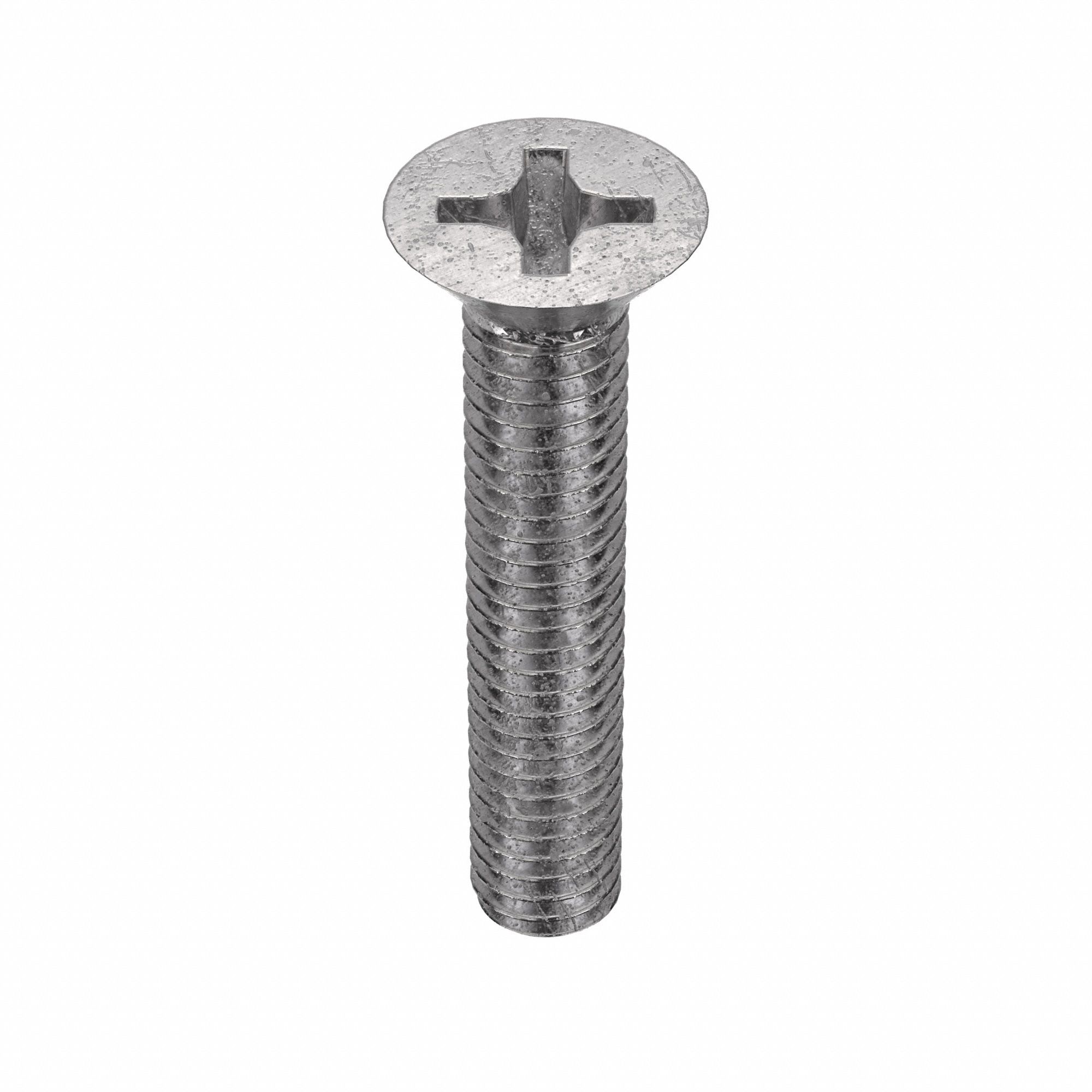 Machine Screw: 5/16"-18 Thread Size, 1 3/4 in Lg, 18-8, Stainless Steel, Plain, Flat, 25 PK