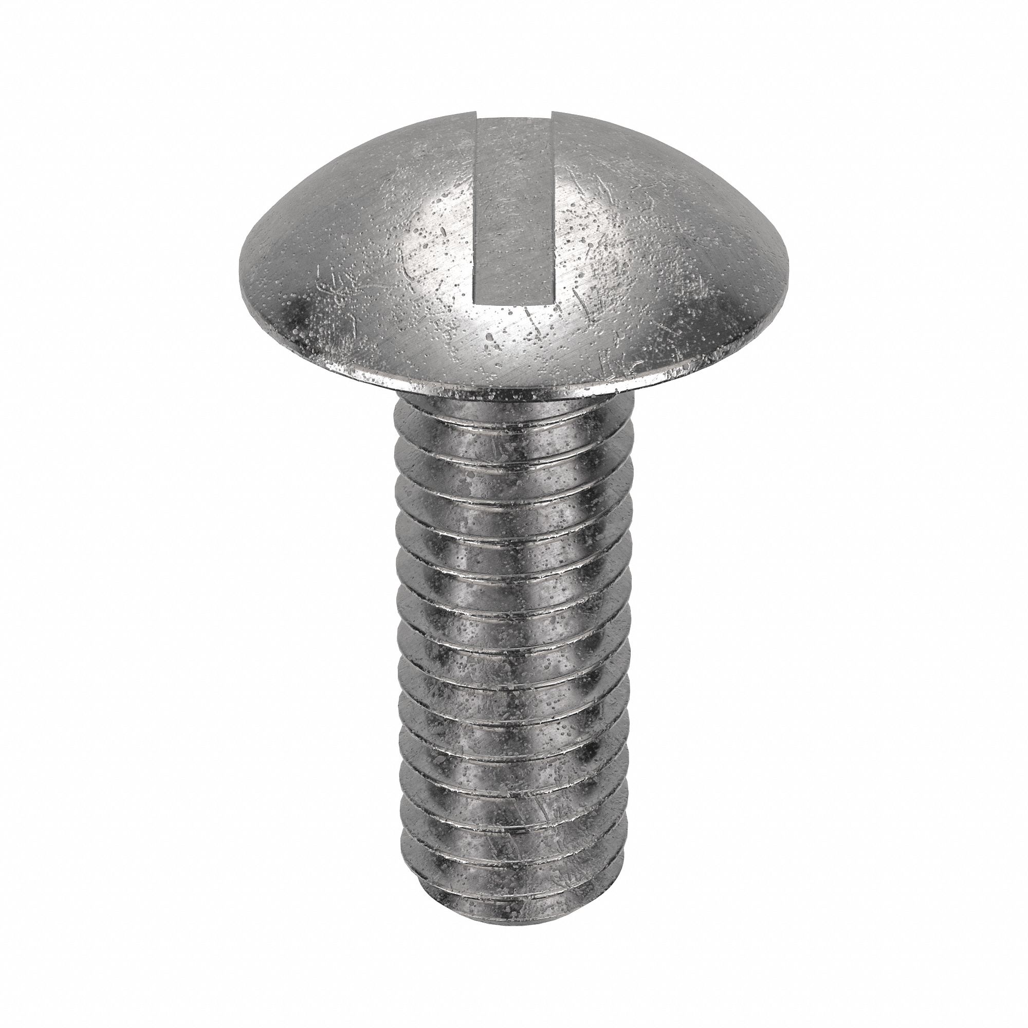 Machine Screw: 5/16"-18 Thread Size, 3/4 in Lg, 18-8, Stainless Steel, Plain, Truss, Slotted, 25 PK