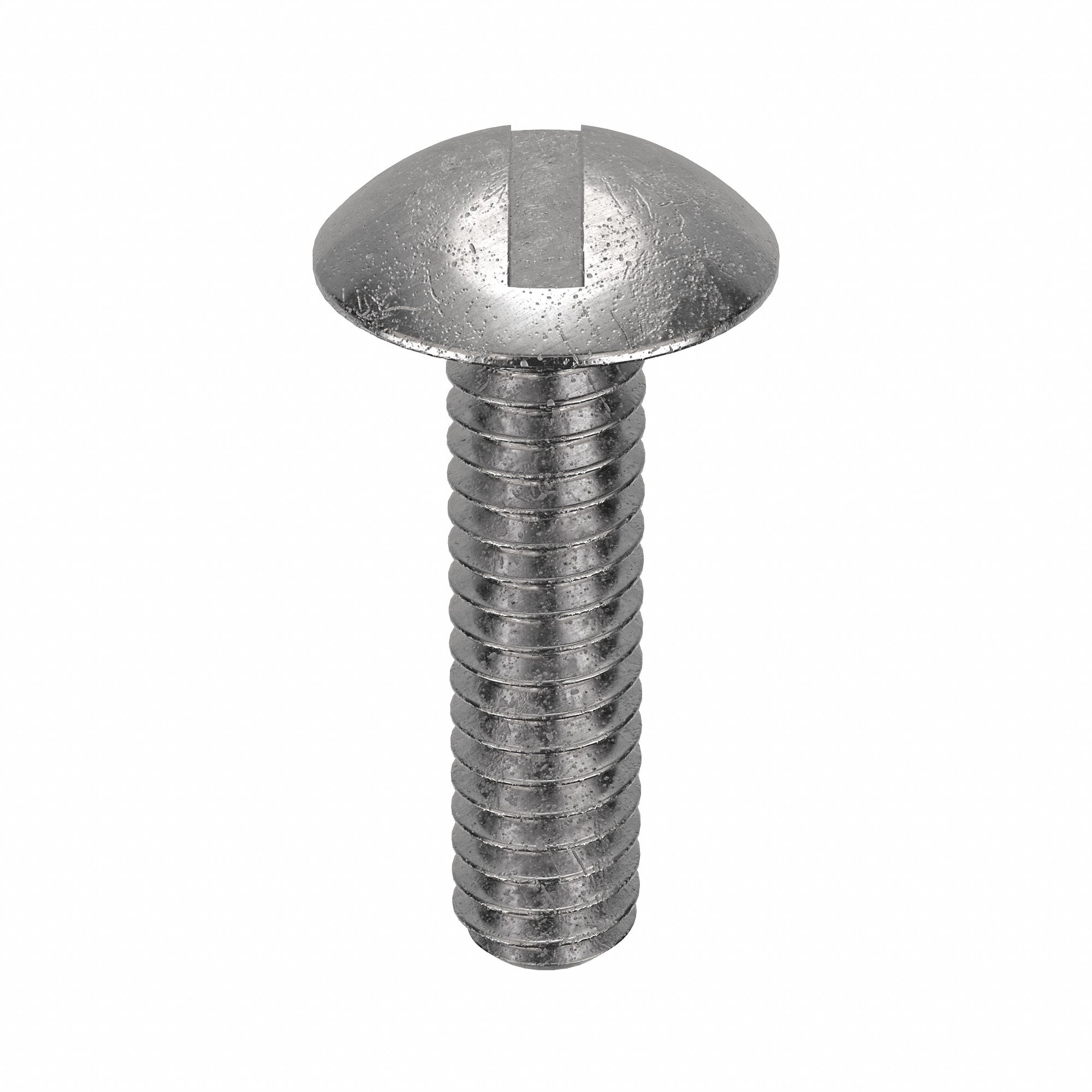 Machine Screw: 1/4"-20 Thread Size, 1 in Lg, 18-8, Stainless Steel, Plain, Truss, Slotted, 50 PK
