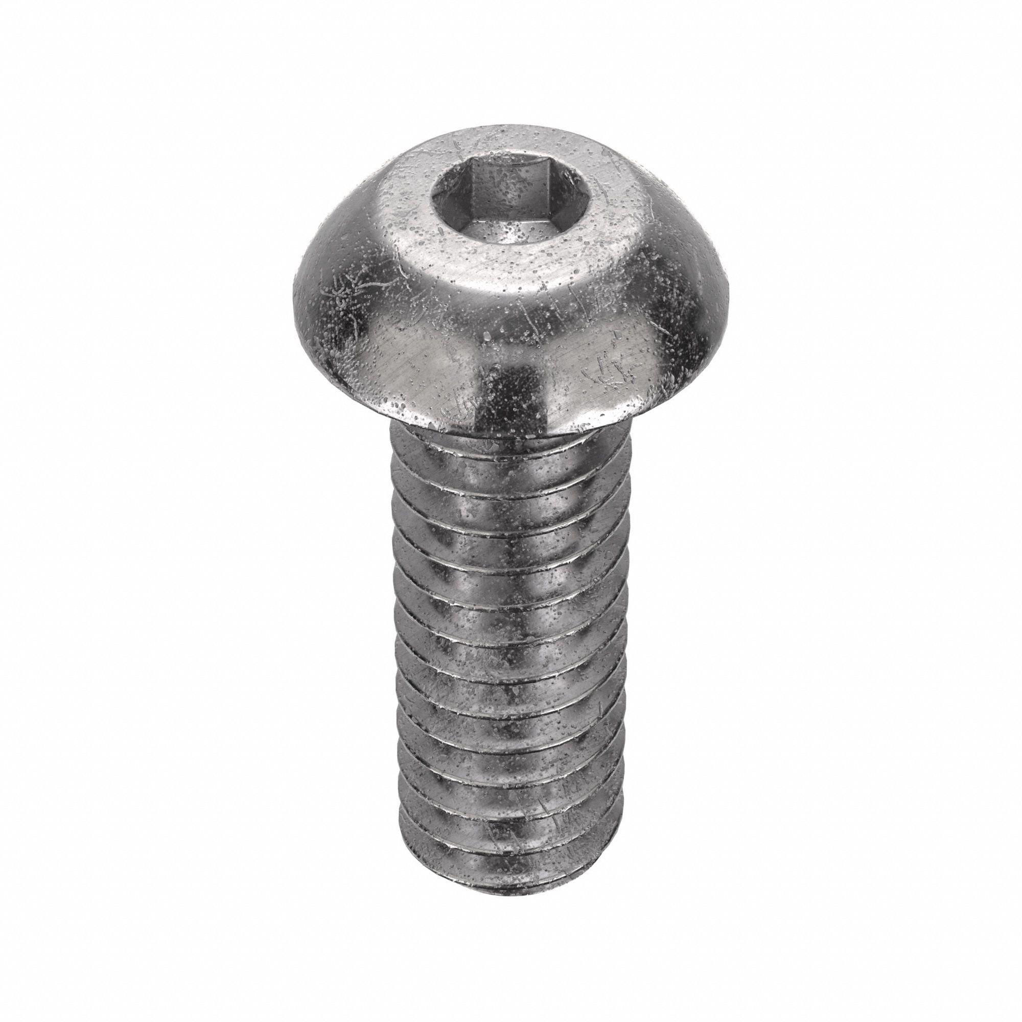 Socket Head Cap Screw: 5/16"-18 Thread Size, 1 in Lg, Button, Plain, Stainless Steel, 18-8, 50 PK
