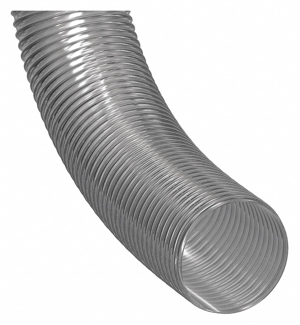 INDUSTRIAL DUCTING HOSE: 2 IN HOSE INSIDE DIA., 25 FT HOSE LG, 18 PSI, 1.7 IN BEND RADIUS