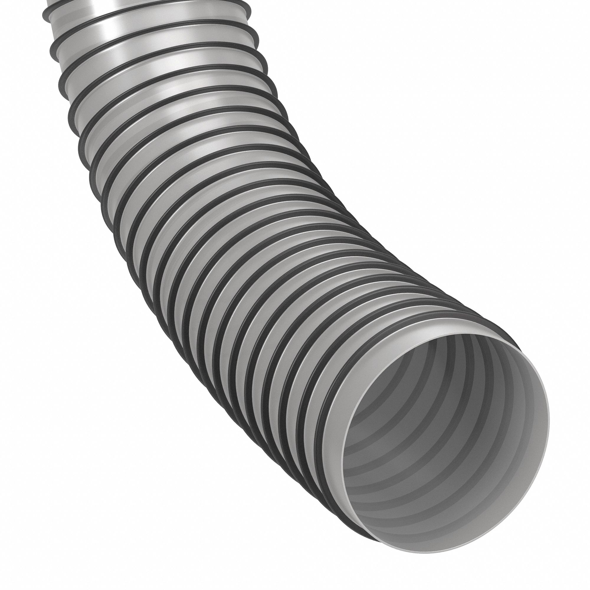 INDUSTRIAL DUCTING HOSE: 1½ IN HOSE INSIDE DIA., 25 FT HOSE LG, 40 PSI, 2 IN BEND RADIUS