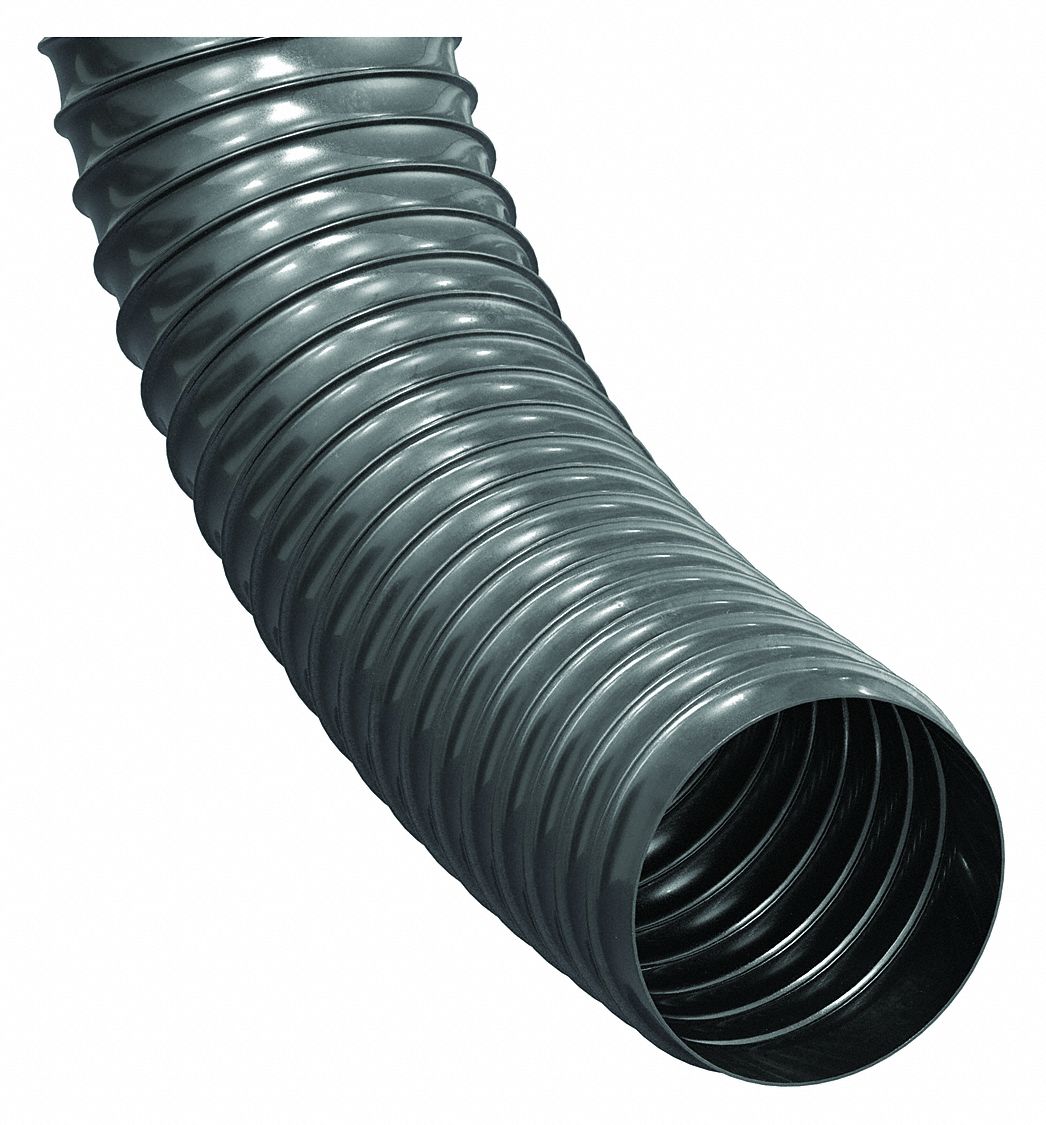 Industrial Ducting Hose: 2 in Hose Inside Dia., 25 ft Hose Lg, 13 psi, 2.5 in Bend Radius, Clear