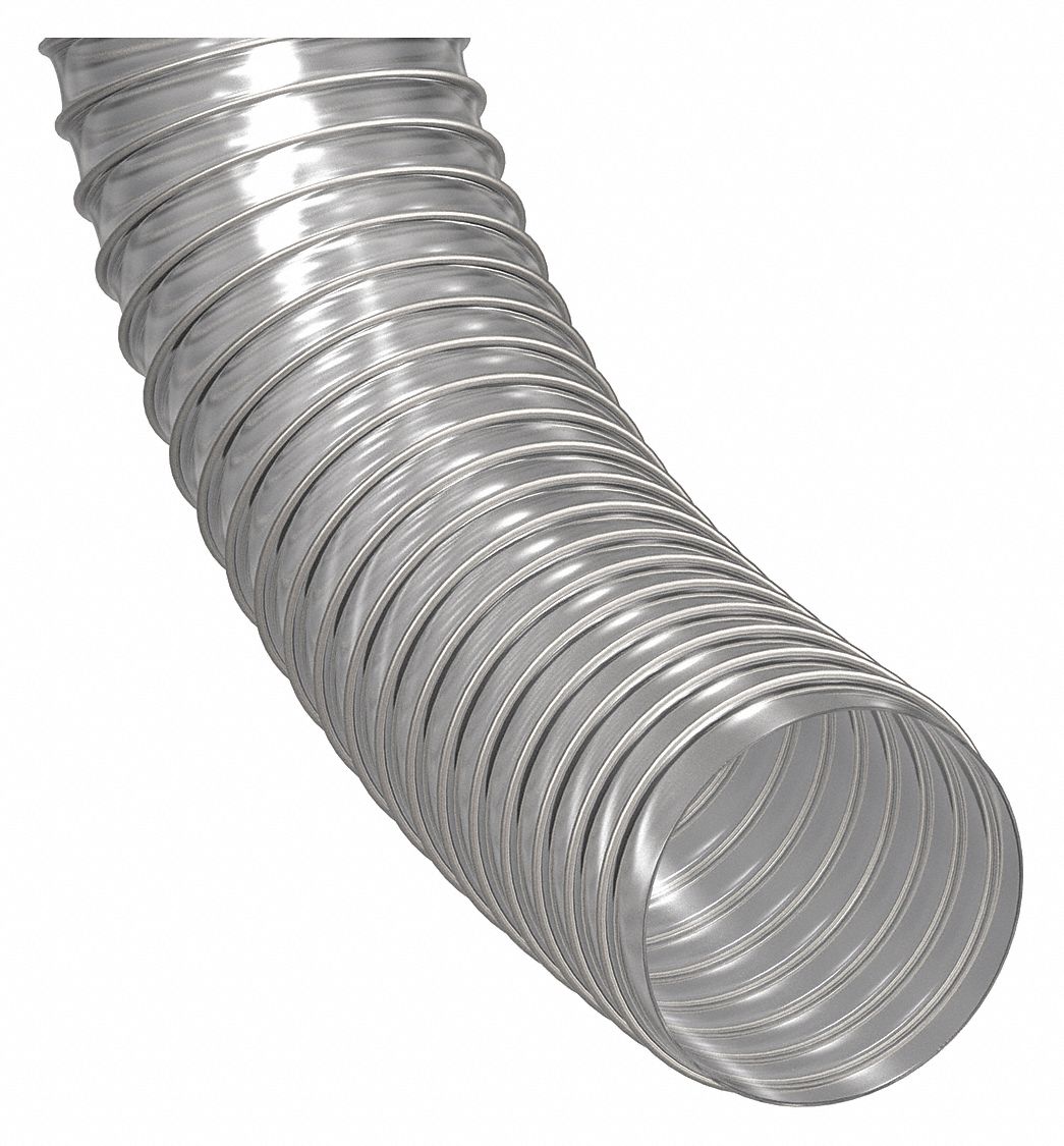 Industrial Ducting Hose: 10 in Hose Inside Dia., 25 ft Hose Lg, 5 psi, 8 in Bend Radius, Clear