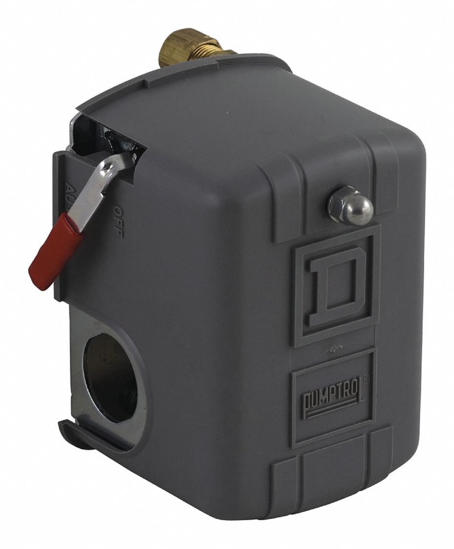 Switch/Presostato de boton con rosca 1/4NPT 1 via para compresores de aire
