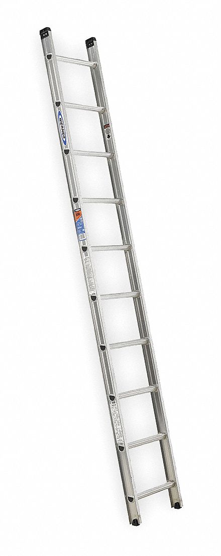 LADDER,10 FT.H,18-1/8 IN W,ALUMINUM