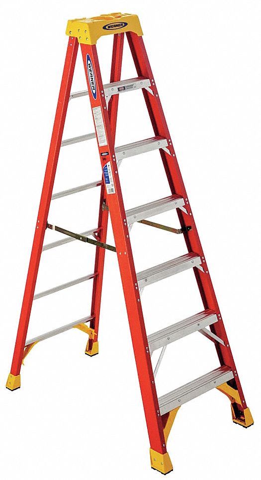 STEPLADDER,FIBERGLASS,7 FT. H,300 LB CAP