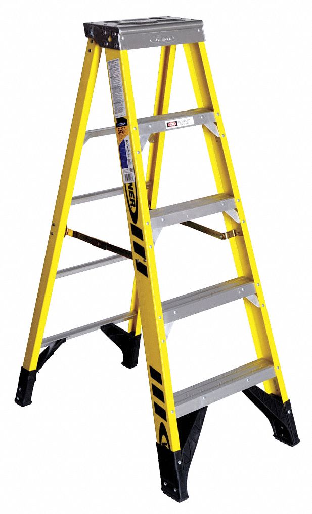 STEPLADDER,FIBERGLASS,5 FT. H,375 LB CAP