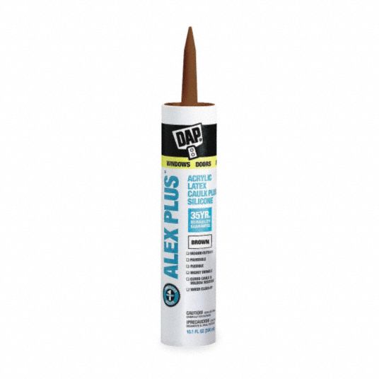 DAP Brown Caulk, Hybrid, 10.1 oz Cartridge 3AZZ218120 Grainger