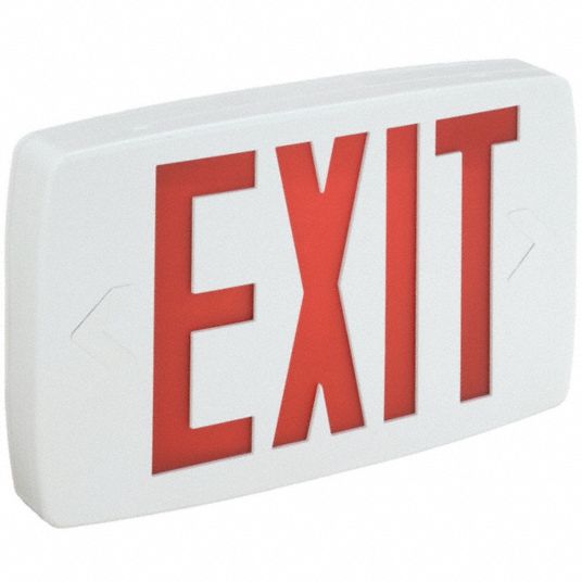 LED, White, Exit Sign - 3BA31|LQM S W 3 R 120/277 M6 - Grainger