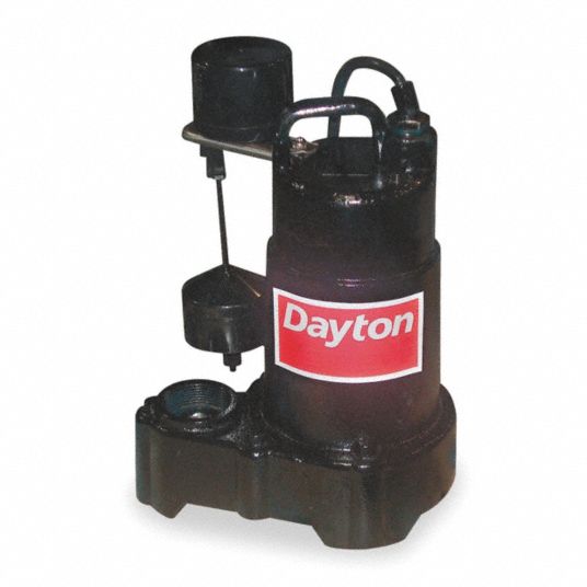 DAYTON, 1/2, Vertical Float, Submersible Sump Pump - 3BB71|3BB71