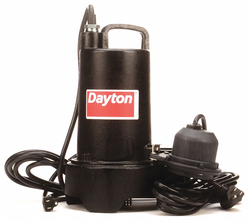 DAYTON 3BB73 1/3 HP 1-1/2" F Submersible Sump Pump 120V AC None 