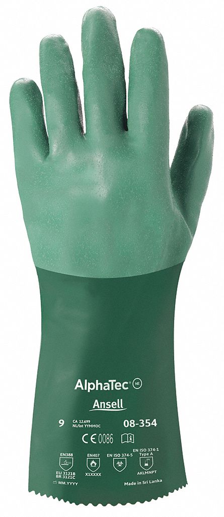 D0539 ChemResistantGloves Grn Gauntlet 10 PR